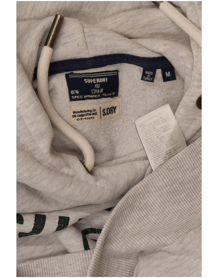 Мужской джемпер с капюшоном Superdry с рисунком, средний серый, хлопок