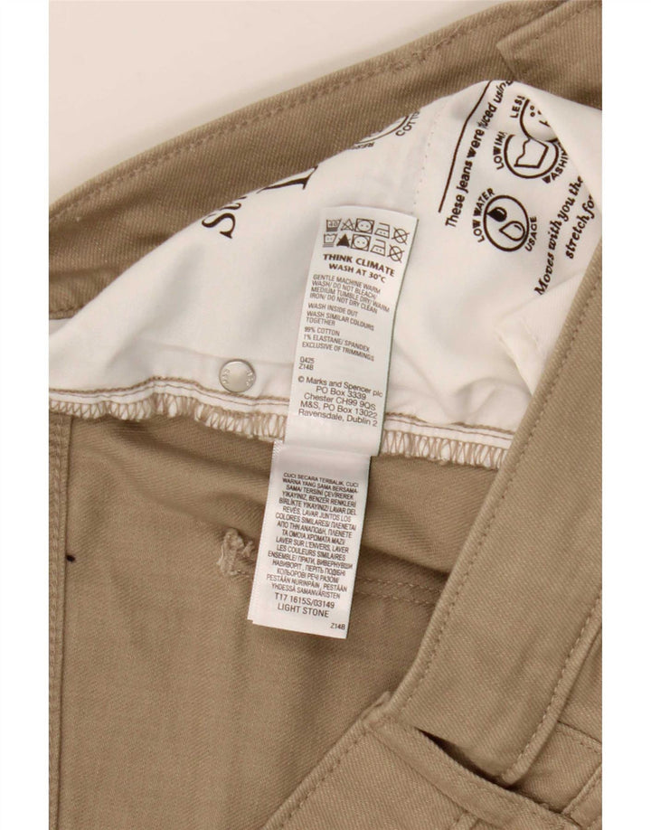 Женские узкие джинсы Marks & Spencer W34 L29 бежевые, хлопок