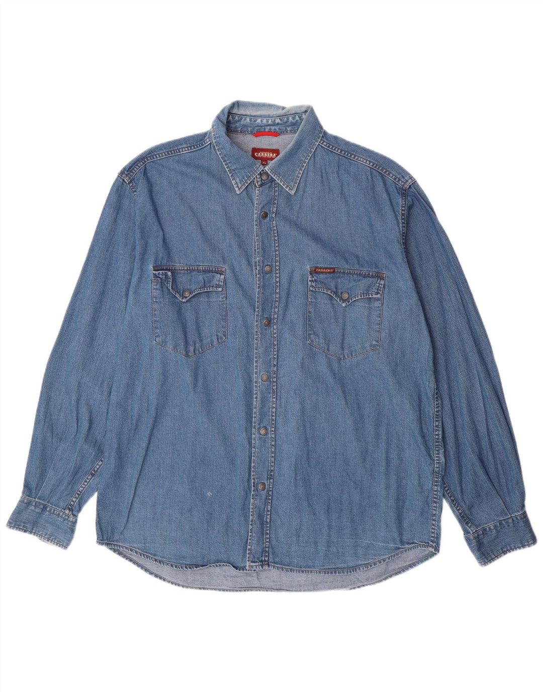 CARRERA Мужская джинсовая рубашка XL, синяя, хлопок