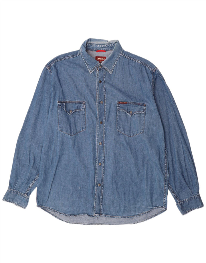 CARRERA Мужская джинсовая рубашка XL, синяя, хлопок