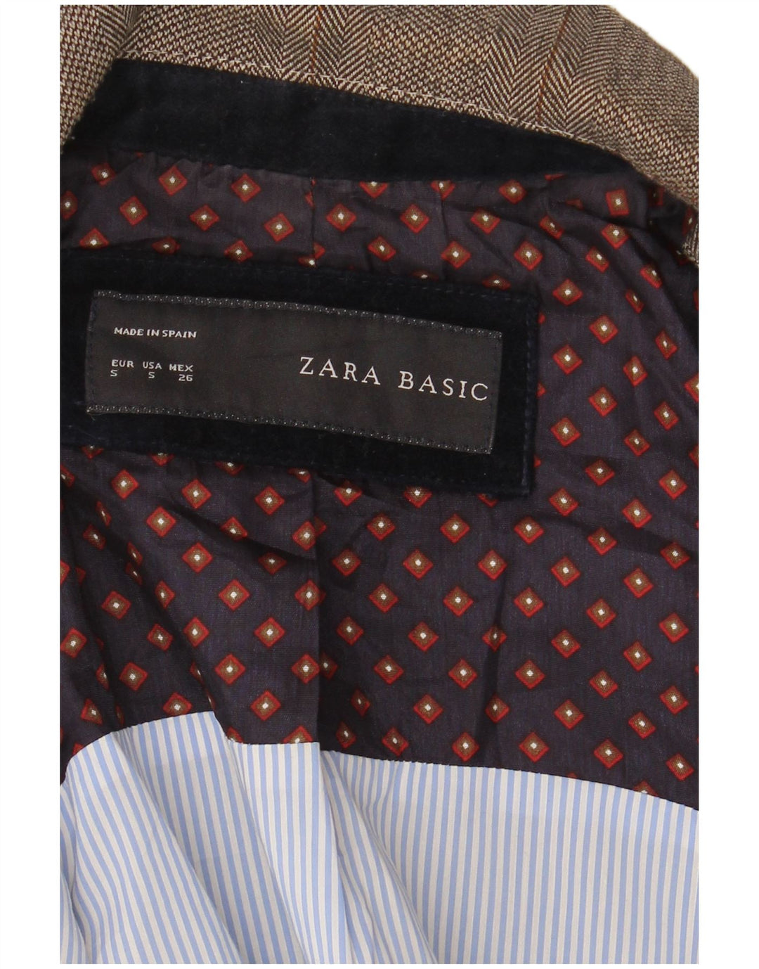 Женский пиджак на 1 пуговице Zara UK 10, маленькая серая клетка