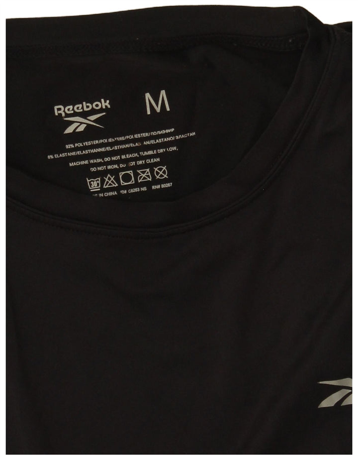 Мужская футболка Reebok, средний черный полиэстер
