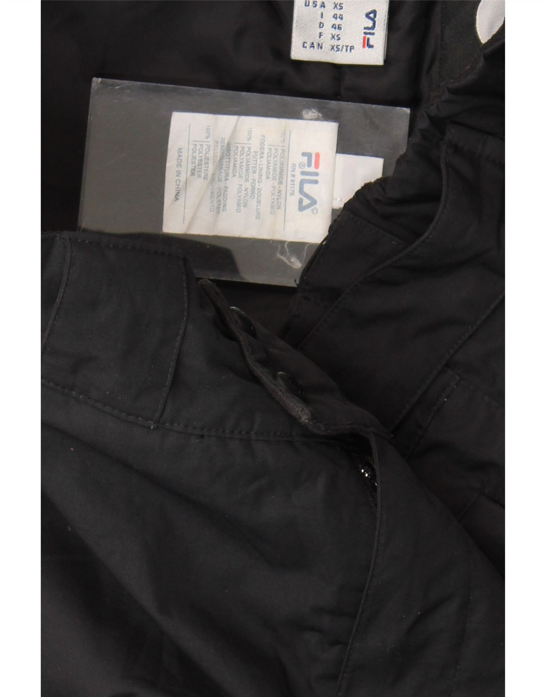Мужские лыжные брюки Fila XS, черный нейлон