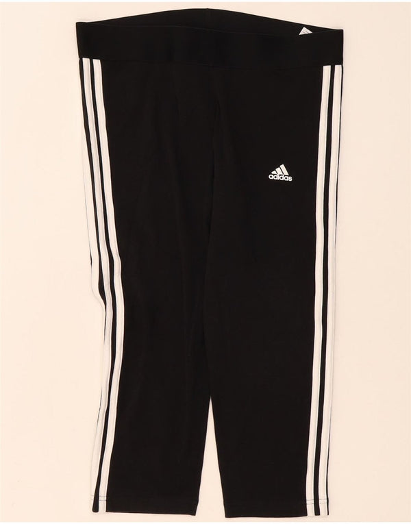 Женские леггинсы-капри Adidas UK 16/18, большие черные хлопковые