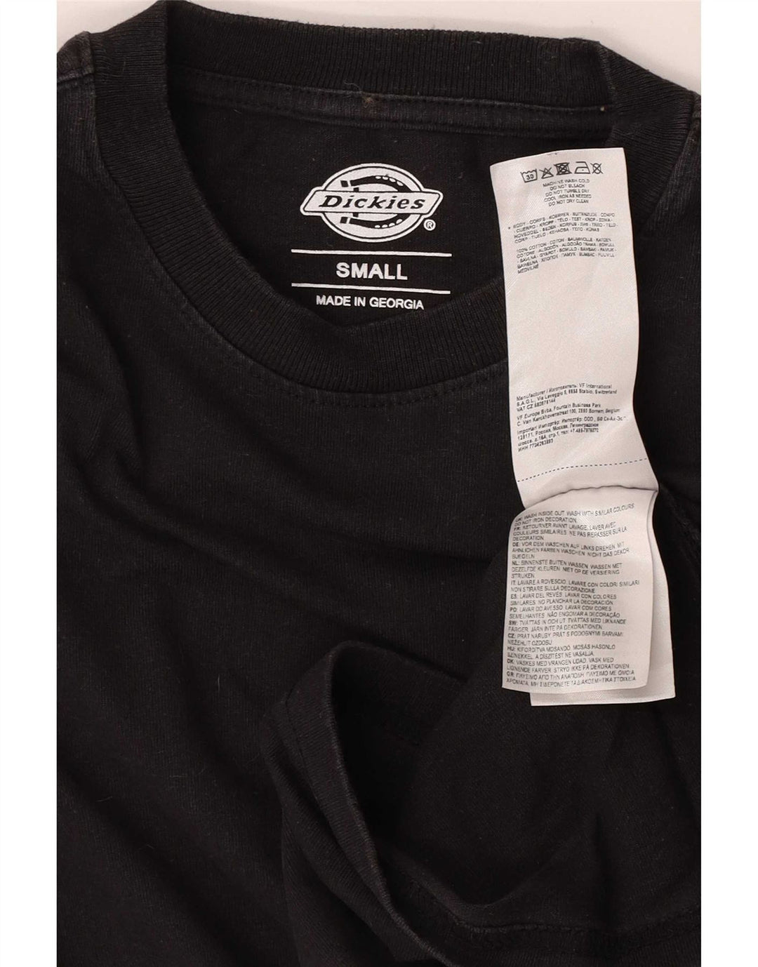Мужской топ с рисунком Dickies, маленький черный хлопок с длинным рукавом