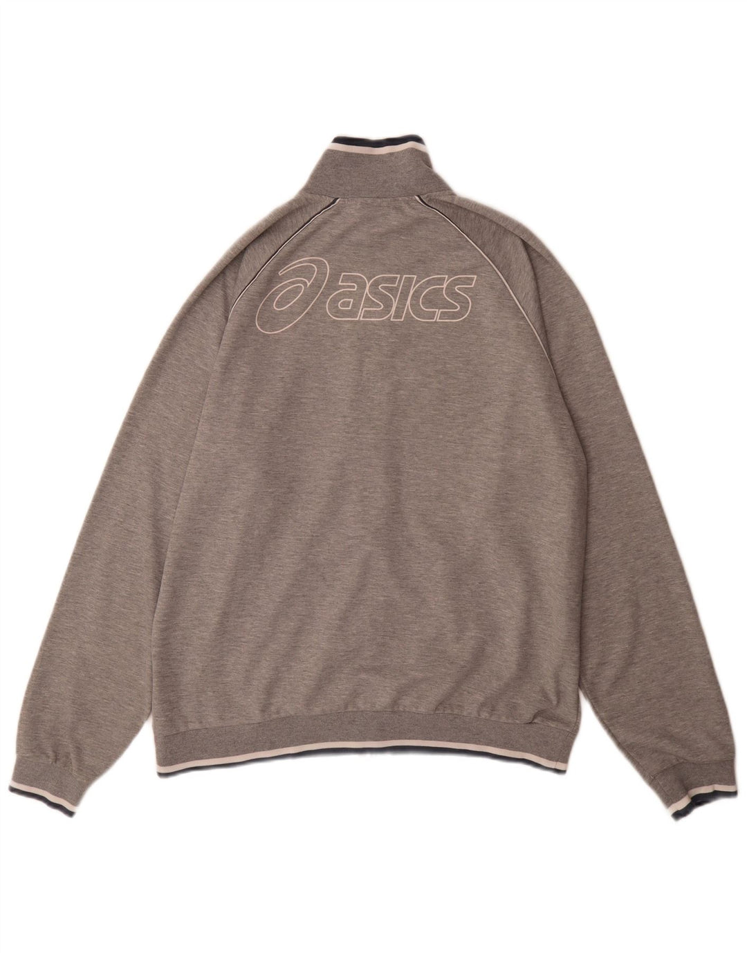 Мужская спортивная куртка с графическим рисунком Asics XL, серая, полиэстер, спортивная