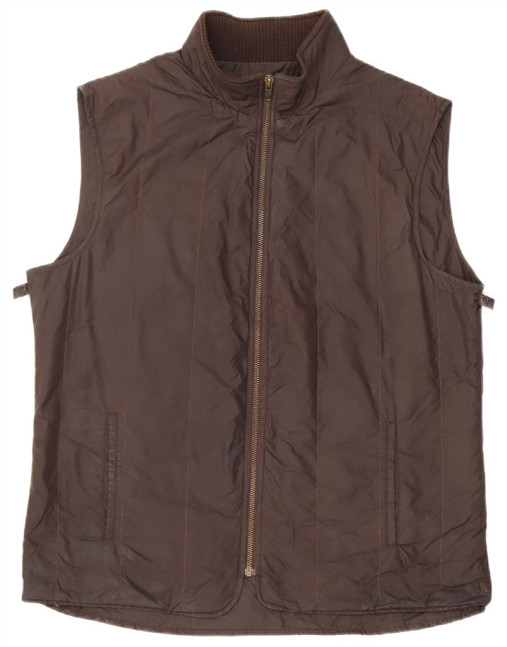 Мужская подкладка без рукавов Massimo Dutti UK 42 XL, коричневый полиэстер