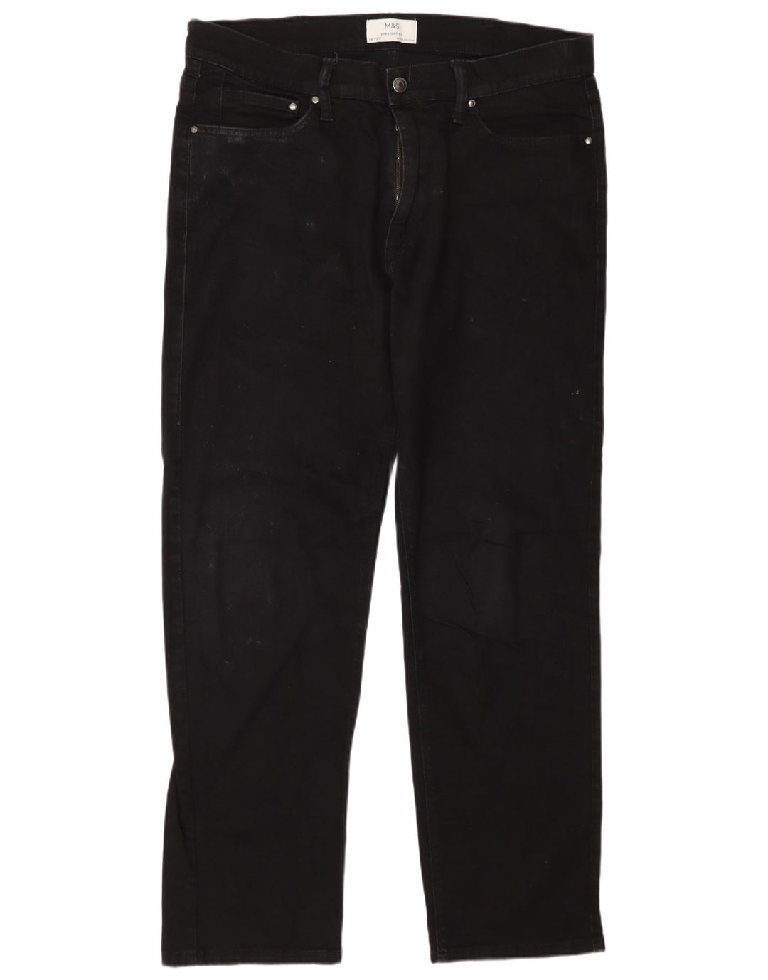 Мужские прямые джинсы Marks & Spencer W36 L31, черный хлопок