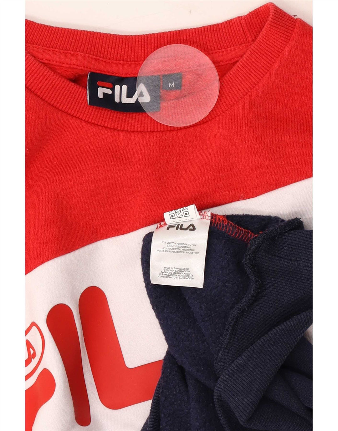 Fila Мужской свитшот с рисунком, джемпер, средний, разноцветный, хлопок с цветными блоками
