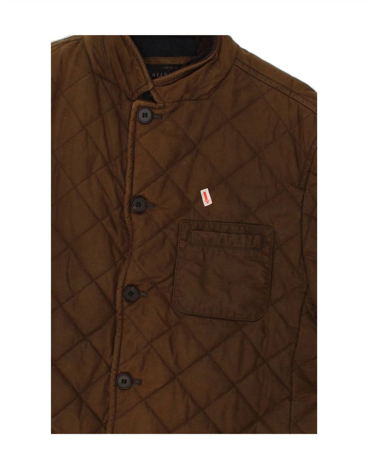 ALL SAINTS Womens Quilted Jacket UK 18 XL Brown Vintage All Saints and Second-Hand All Saints from Messina Hembry 