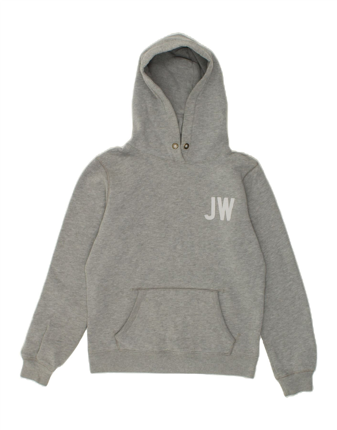 JACK WILLS Womens Graphic Hoodie Jumper UK 12 Medium Grey Cotton | Vintage Jack Wills | Thrift | Second-Hand Jack Wills | Used Clothing | Messina Hembry 