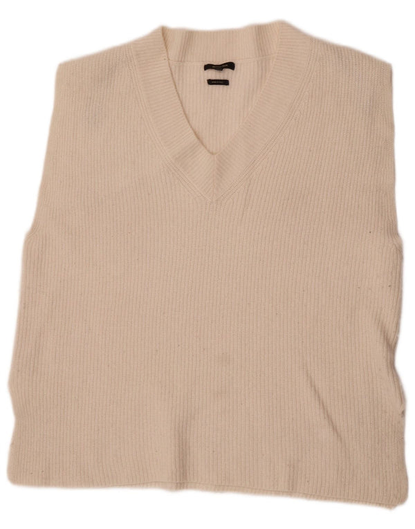 Женский жилет Massimo Dutti UK 14 Medium Off White из полиамида