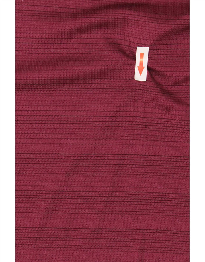 Мужская футболка Nike Dri Fit из полиэстера в большую бордовую полоску