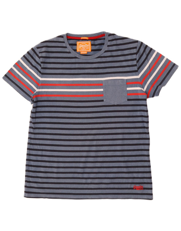 Мужская футболка Superdry Top 2XL из хлопка в синюю полоску