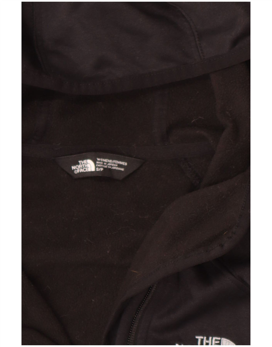 THE NORTH FACE Womens Zip Hoodie Sweater UK 10 Small Black Polyester