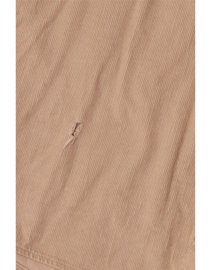 COTTON CLUB Мужская вельветовая рубашка большого размера из хлопка бежевого цвета