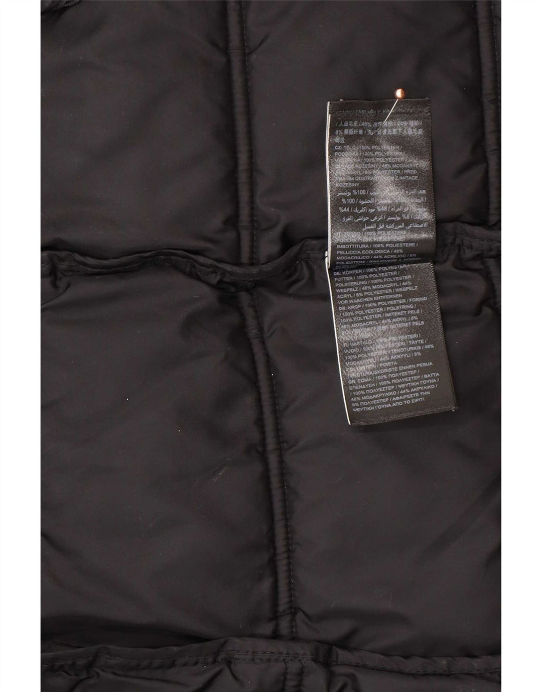 Женское стеганое пальто с капюшоном Superdry UK 12, средний черный полиэстер