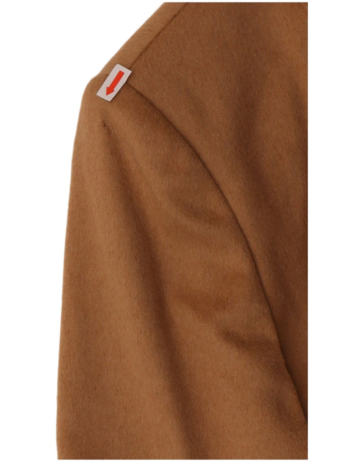 MAX MARA Женский пиджак на 4 пуговицах, Великобритания, 14, большой, бежевый, классический, из верблюжьей шерсти