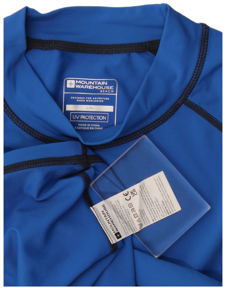 Мужская футболка Mountain Warehouse с защитой от ультрафиолета, большой синий полиэстер