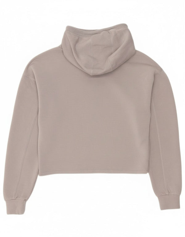 Guess Женский укороченный джемпер с капюшоном оверсайз с графическим рисунком UK 6 XS Серый