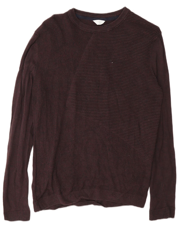 Мужской джемпер с вырезом лодочкой Jack & Jones Core, средний бордовый цвет
