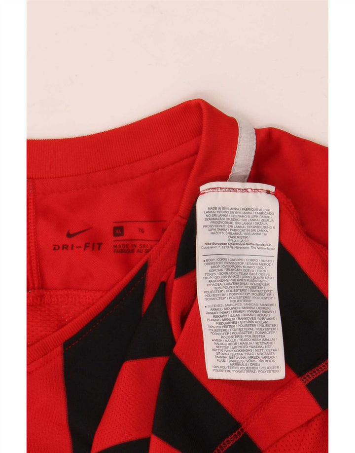 Мужская футболка Nike Dri Fit Top XL из полиэстера в красную полоску