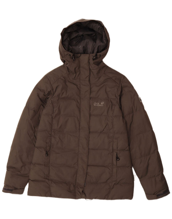 Женская стеганая куртка с капюшоном Jack Wolfskin UK 12/14 Средне-коричневый полиамид