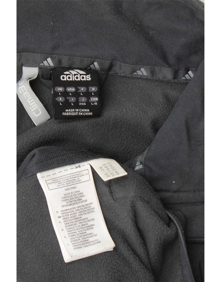 Мужская флисовая куртка Adidas UK 40, большая серая, полиэстер