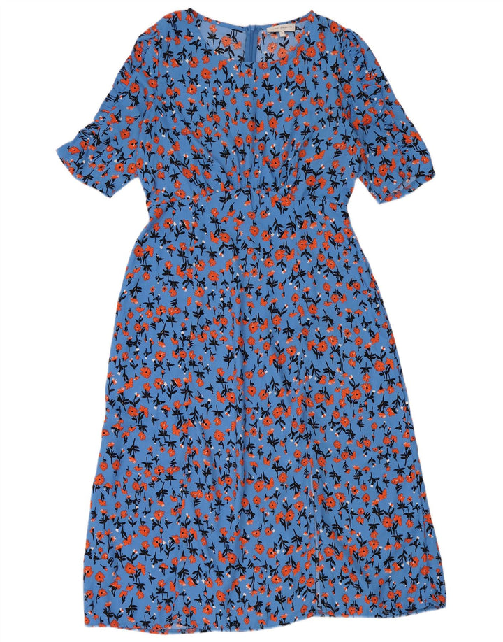 MARC ANGELO Womens Maxi Dress UK 12 Medium  Blue Floral Polyester