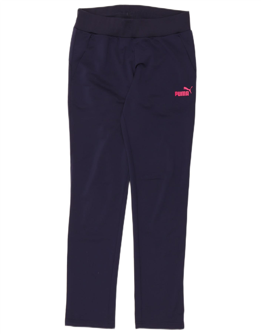 PUMA Womens Tracksuit Trousers UK 12 Medium Navy Blue Polyester