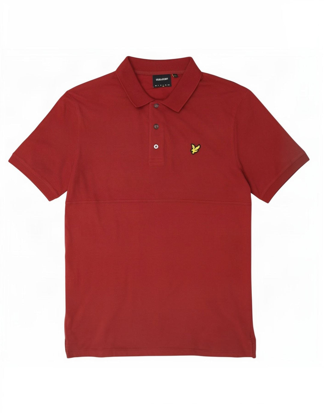 Мужская рубашка-поло Lyle & Scott, темно-бордовая, хлопковая