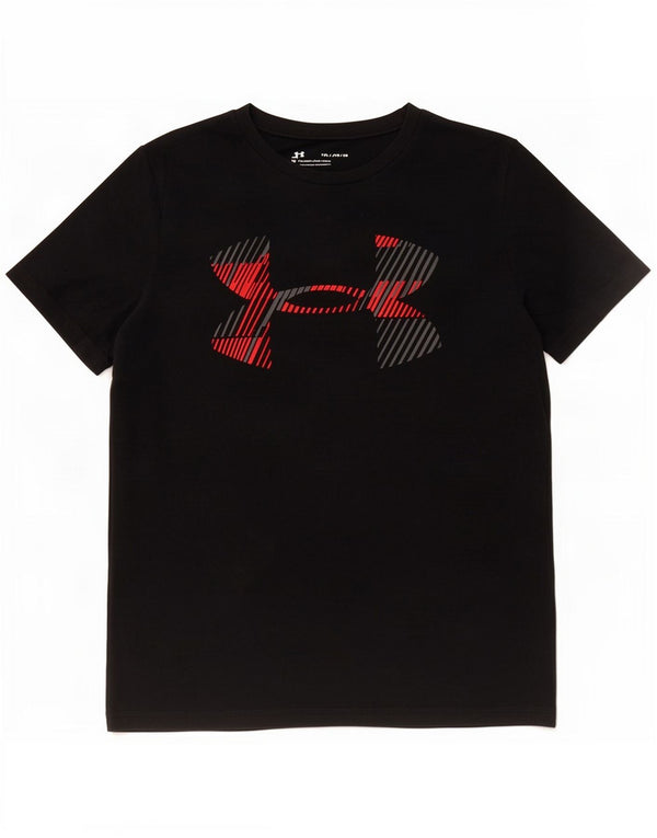 Футболка с рисунком Under Armour для мальчиков Heat Gear, топ 13–14 лет, размер XL, черный
