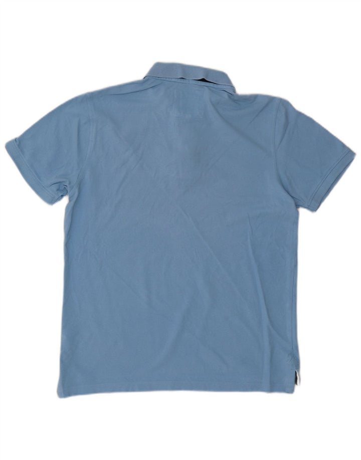 Crew Clothing Мужская рубашка-поло из хлопка среднего синего цвета