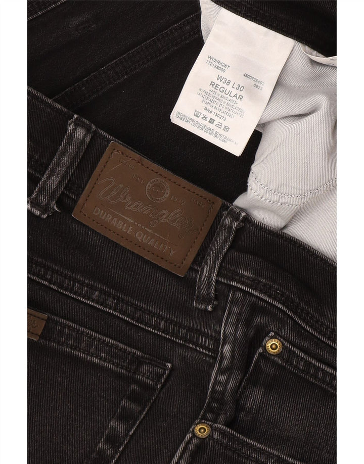 Мужские прямые джинсы Wrangler W38 L27, черный хлопок