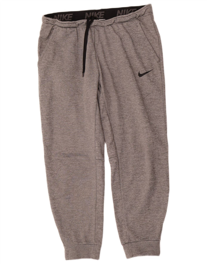 Мужские спортивные брюки Nike Therma-Fit из полиэстера, большие серые джоггеры
