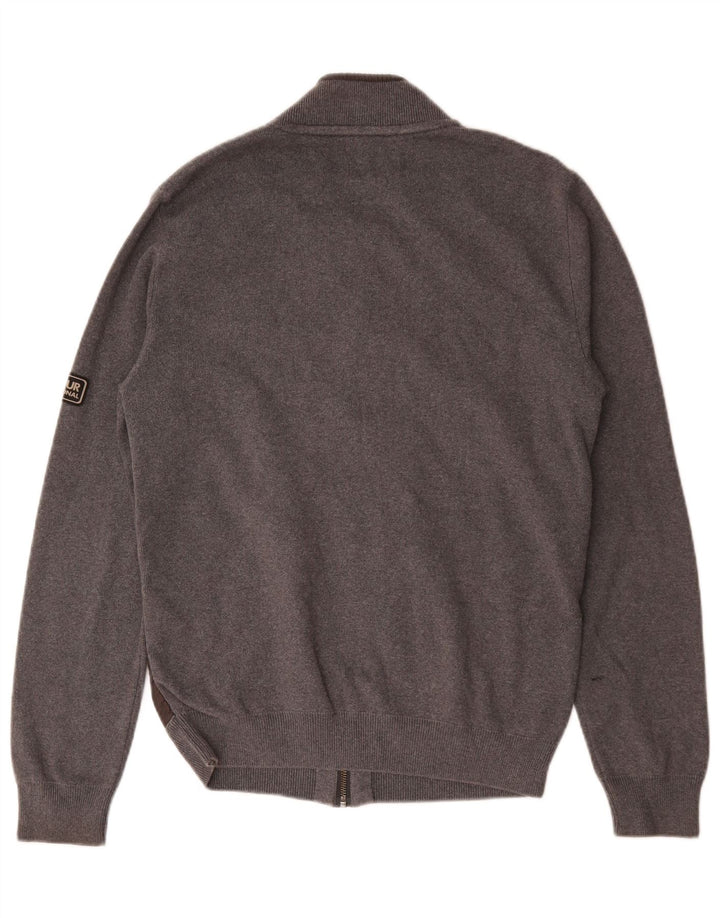 Мужской кардиган Barbour, хлопковый свитер среднего серого цвета