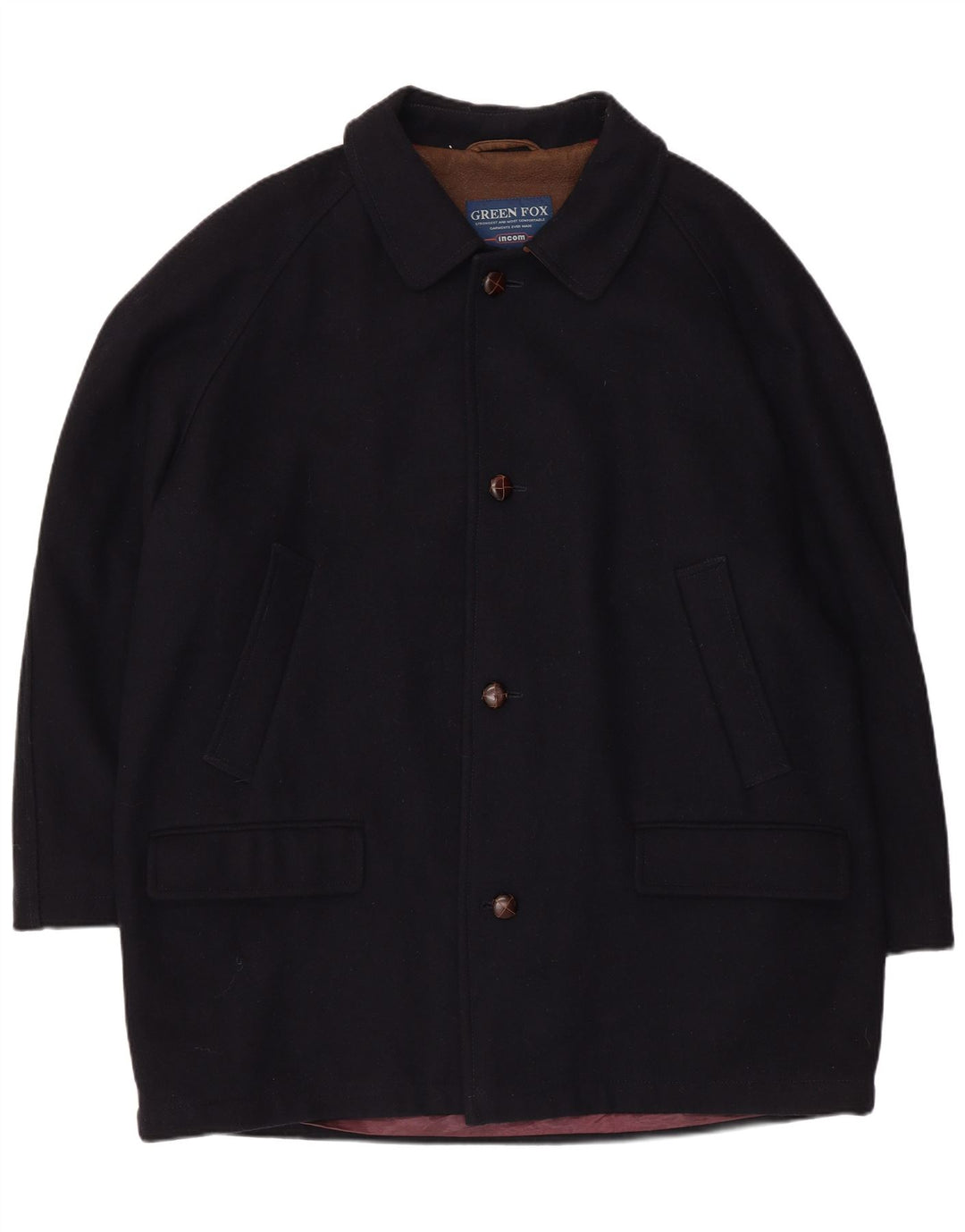 Мужское пальто Green Fox IT 56 3XL Темно-синее, шерсть