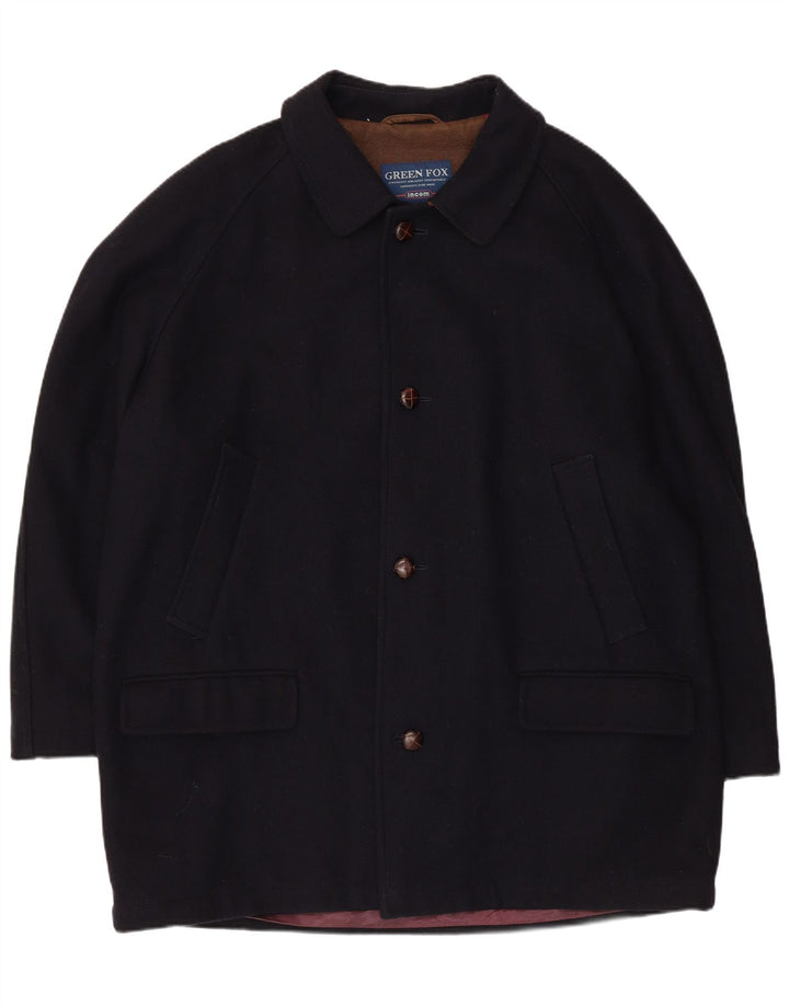 Мужское пальто Green Fox IT 56 3XL Темно-синее, шерсть