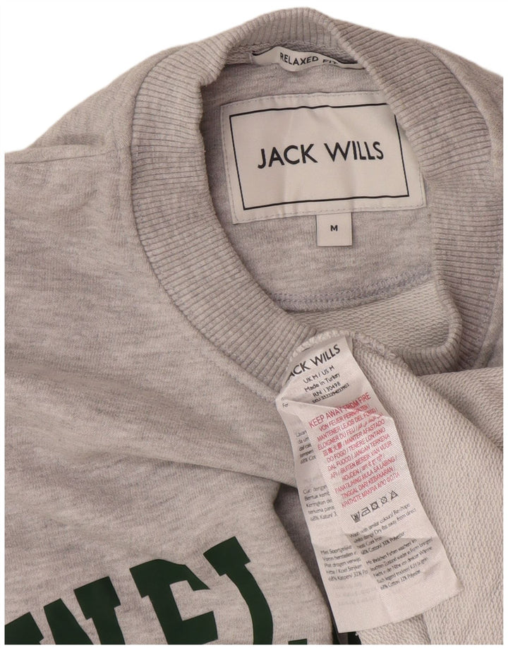 Мужской джемпер свободного кроя Jack Wills с рисунком, средний серый в крапинку