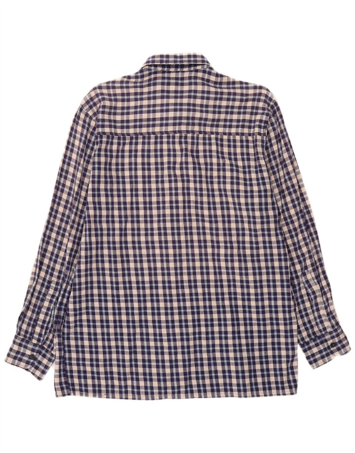 Мужская фланелевая рубашка FOLLIE, размер 41/42, большая синяя клетка