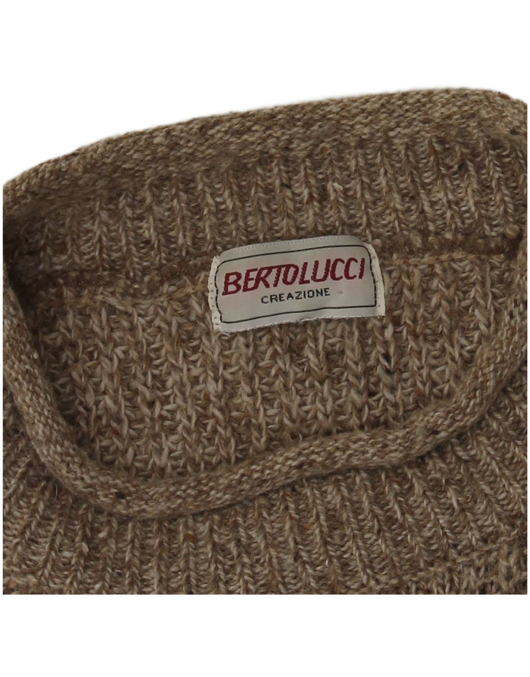 BERTO LUCCI Мужской свитер с круглым вырезом XL Серый в полоску