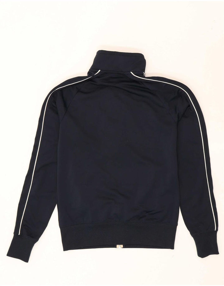 NIKE Womens Tracksuit Top Jacket UK 14 Medium Navy Blue Polyester