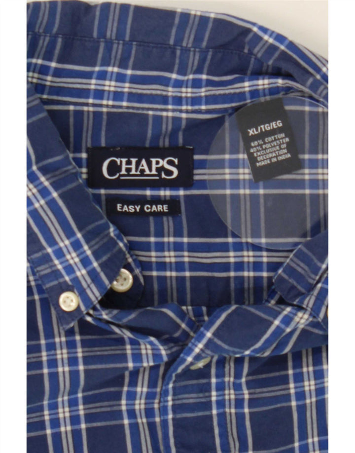 Мужская рубашка Chaps XL, синяя клетка, хлопок