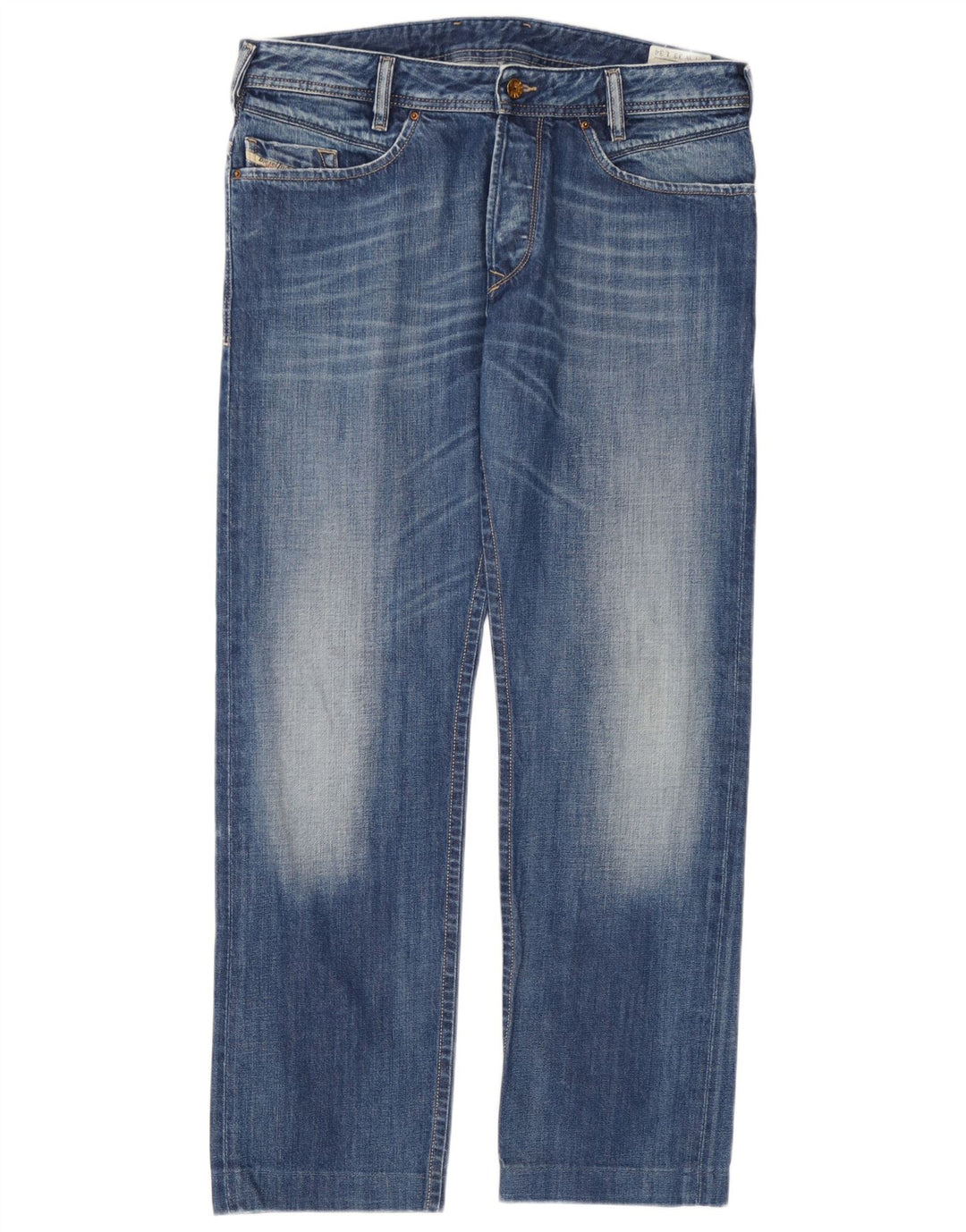 Мужские прямые джинсы Diesel Poiak W33 L30, синий хлопок