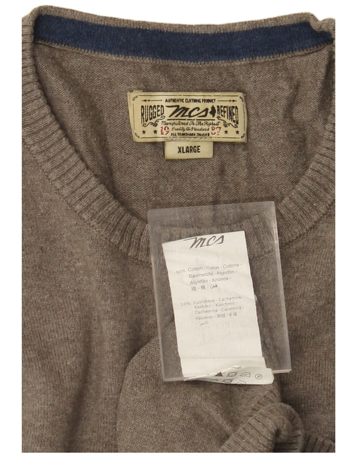 Мужской джемпер MARLBORO CLASSICS с круглым вырезом XL, серый хлопок