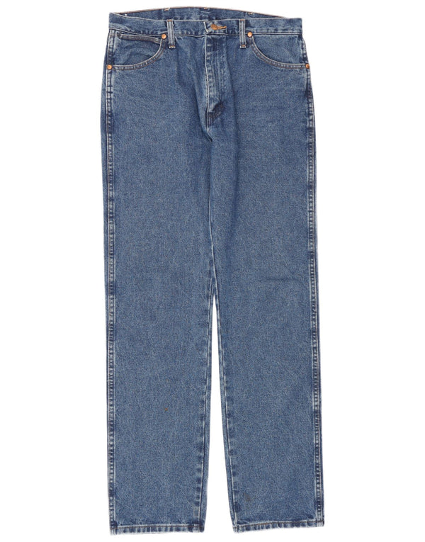 Мужские прямые джинсы Wrangler W32 L34, синие, хлопок