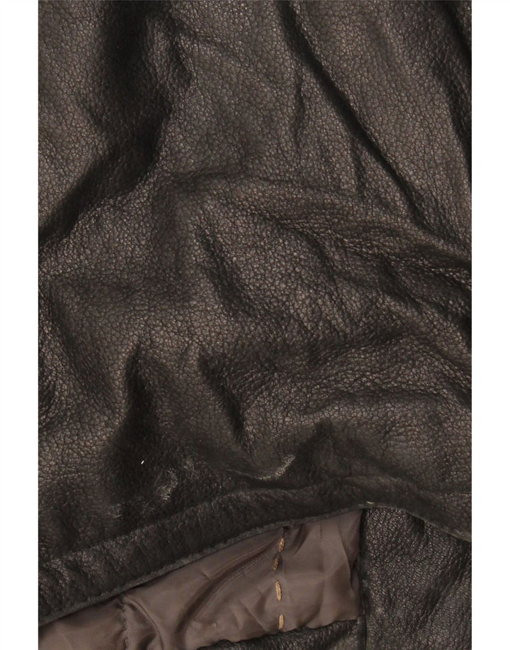 CONBIPEL Мужское кожаное пальто с капюшоном IT 52 Большое Коричневое Кожаное