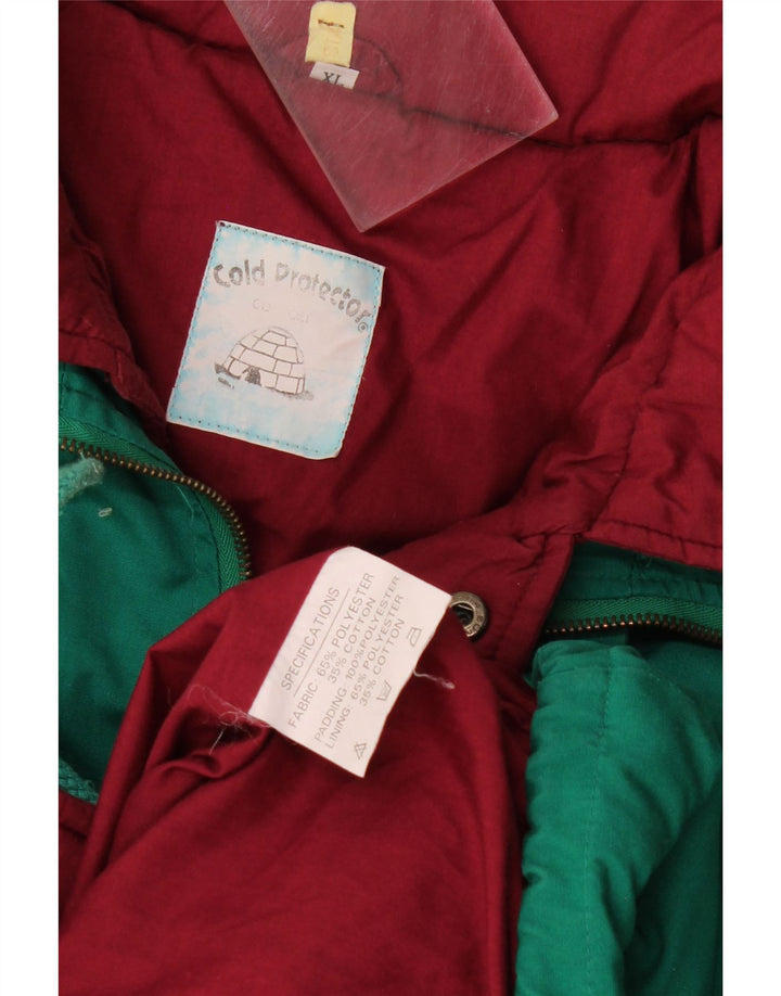 Винтажная мужская стеганая куртка UK 42 XL, зеленый полиэстер