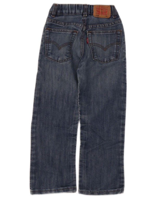 Levi's Boys 514 Прямые джинсы 5–6 лет W20 L18, синий хлопок