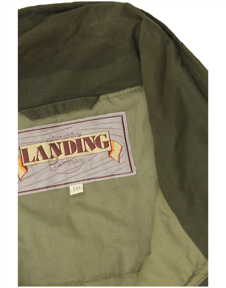 Винтажный мужской жилет UK 44 2XL, хаки, полиэстер